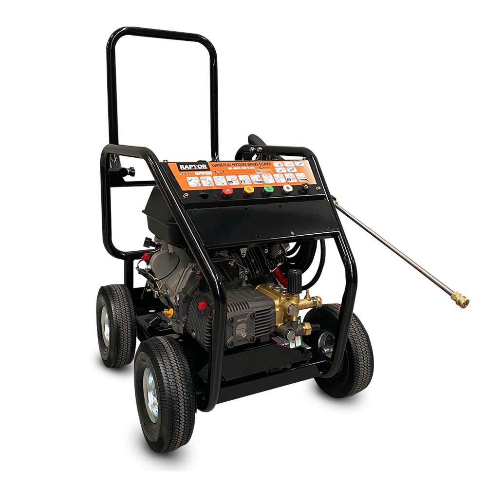 RGPW4000- RAPTOR 4000PSI 17 LPM 13HP PETROL COMMERCIAL PRESSURE CLEANER WITH GEARBOX REDUCTION PUMP